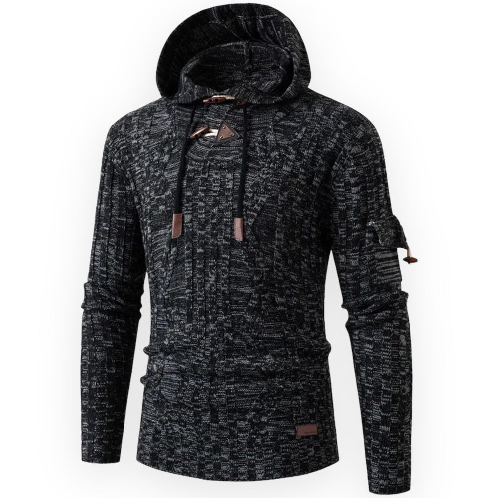 Stylish Warm Fleece Hoodie for Men - AlpineTrail-Dark gray-S-Nora Luxe