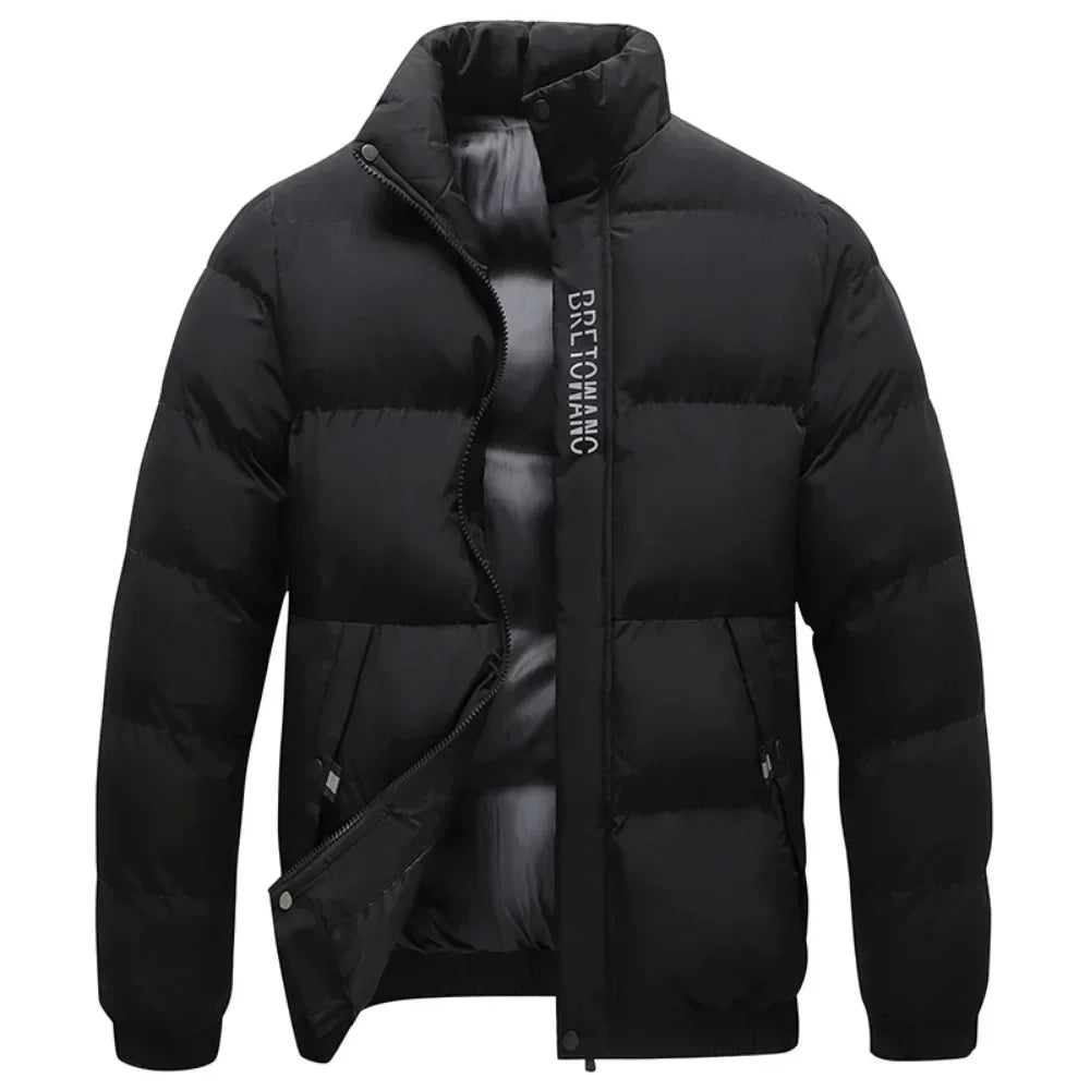 Stylish Warm Men's Winter Coat - Arvid-Black-S-Nora Luxe