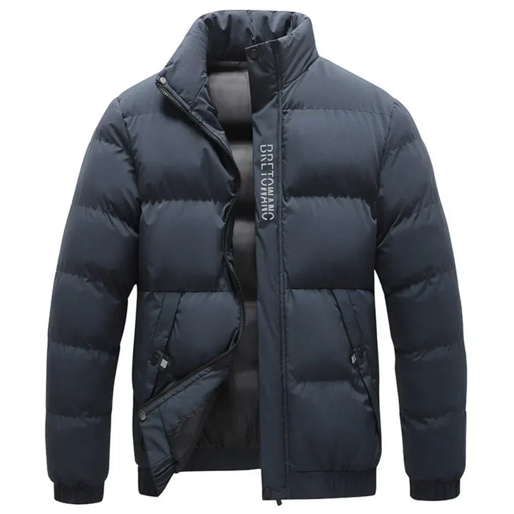 Stylish Warm Men's Winter Coat - Arvid-Dark Blue-S-Nora Luxe