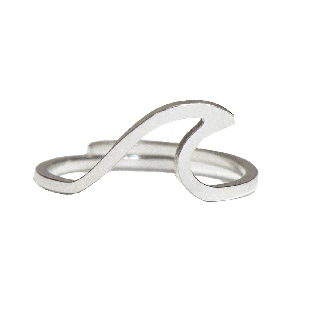 Stylish Wavy Ring - Mila-Silver-Nora Luxe