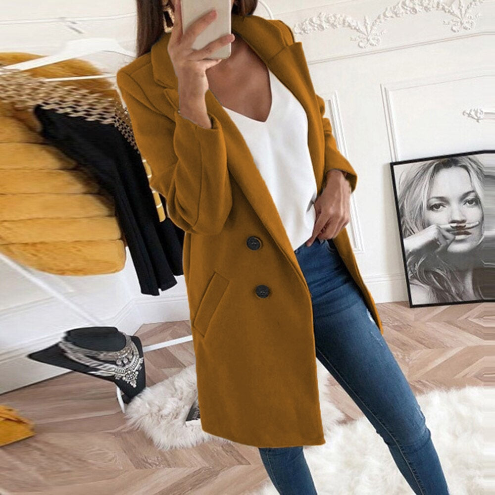 Stylish Women's Coat - Mila-Brown-S-Nora Luxe