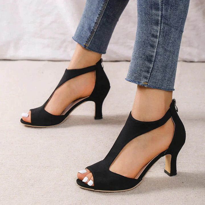 Stylish Women's Sandals - GlamStep-4-Black-Nora Luxe