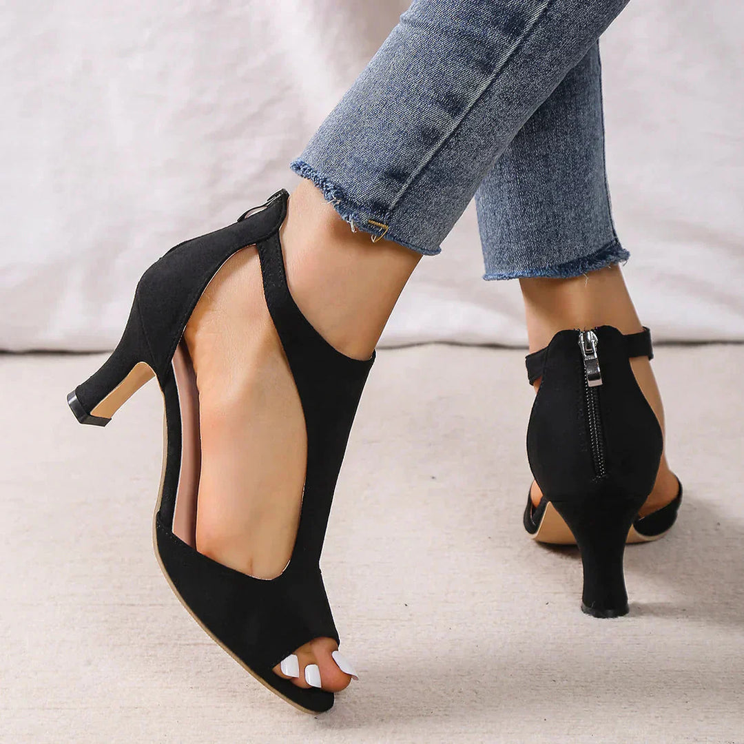 Stylish Women's Sandals - GlamStep-4-Black-Nora Luxe