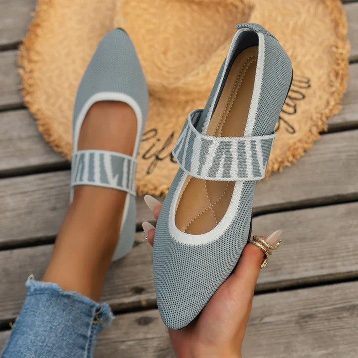 Stylish women's summer shoes with a pointed toe - Lina-4-Beige-Nora Luxe