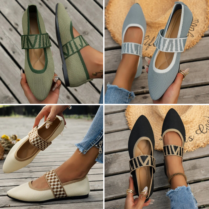 Stylish women's summer shoes with a pointed toe - Lina-4-Beige-Nora Luxe