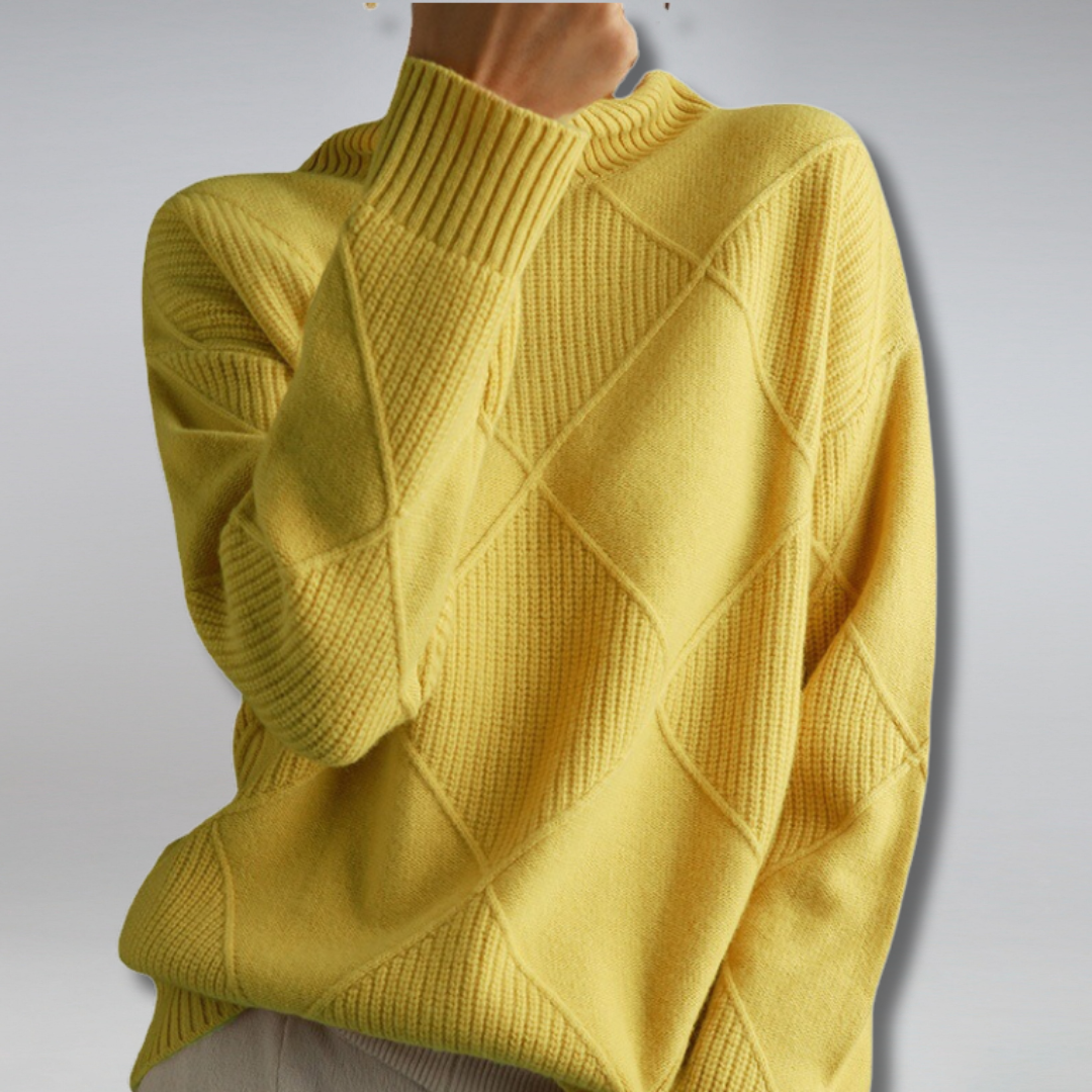 Stylish Women's Turtleneck - Isabella-Yellow-S-Nora Luxe
