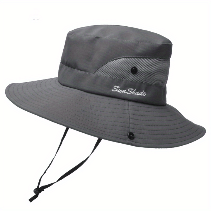 Stylish women's UV protection sun hat with a wide brim – Livia-Pure Grey-Nora Luxe