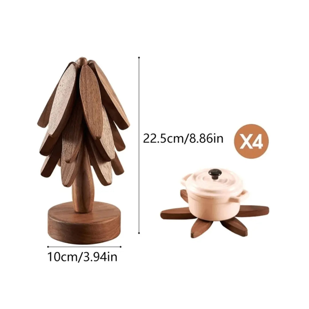 Stylish Wooden Coasters - NatureGuard-Ash-Nora Luxe