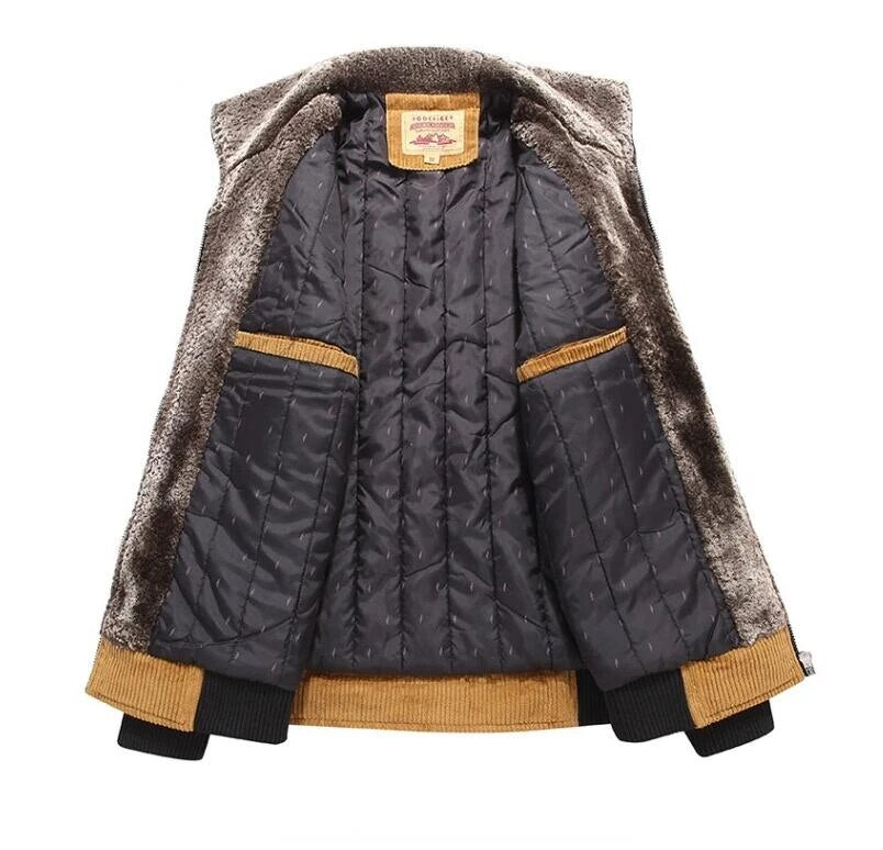 Stylish Wool Blend Winter Coat for Men - Liam-Yellow-M-Nora Luxe