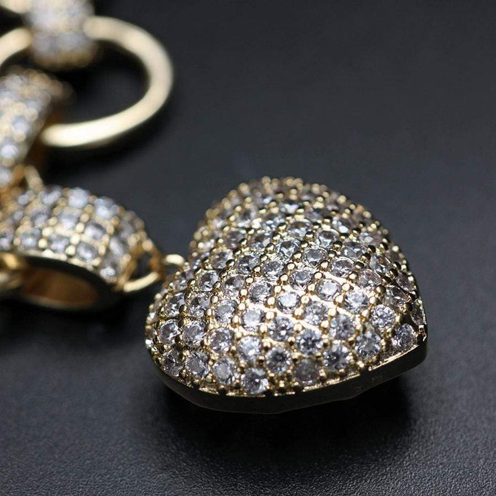 Stylish Zirconia Jewellery Set - Elisette-Gold-Nora Luxe