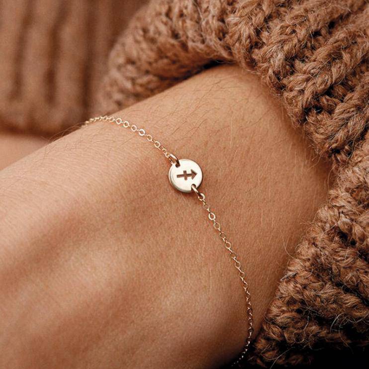 Stylish Zodiac Bracelet - Lyra-Gold-Aquarius-Nora Luxe