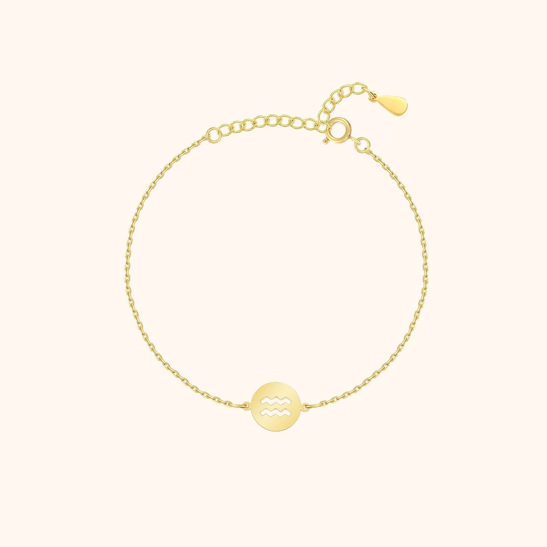 Stylish Zodiac Bracelet - Lyra-Gold-Aquarius-Nora Luxe