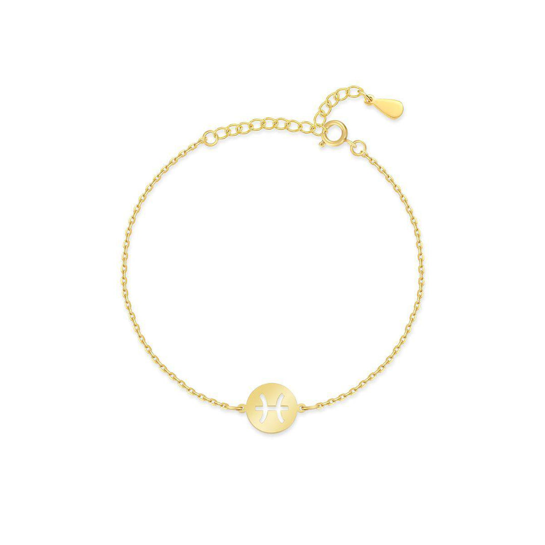Stylish Zodiac Bracelet - Lyra-Gold-Pisces-Nora Luxe