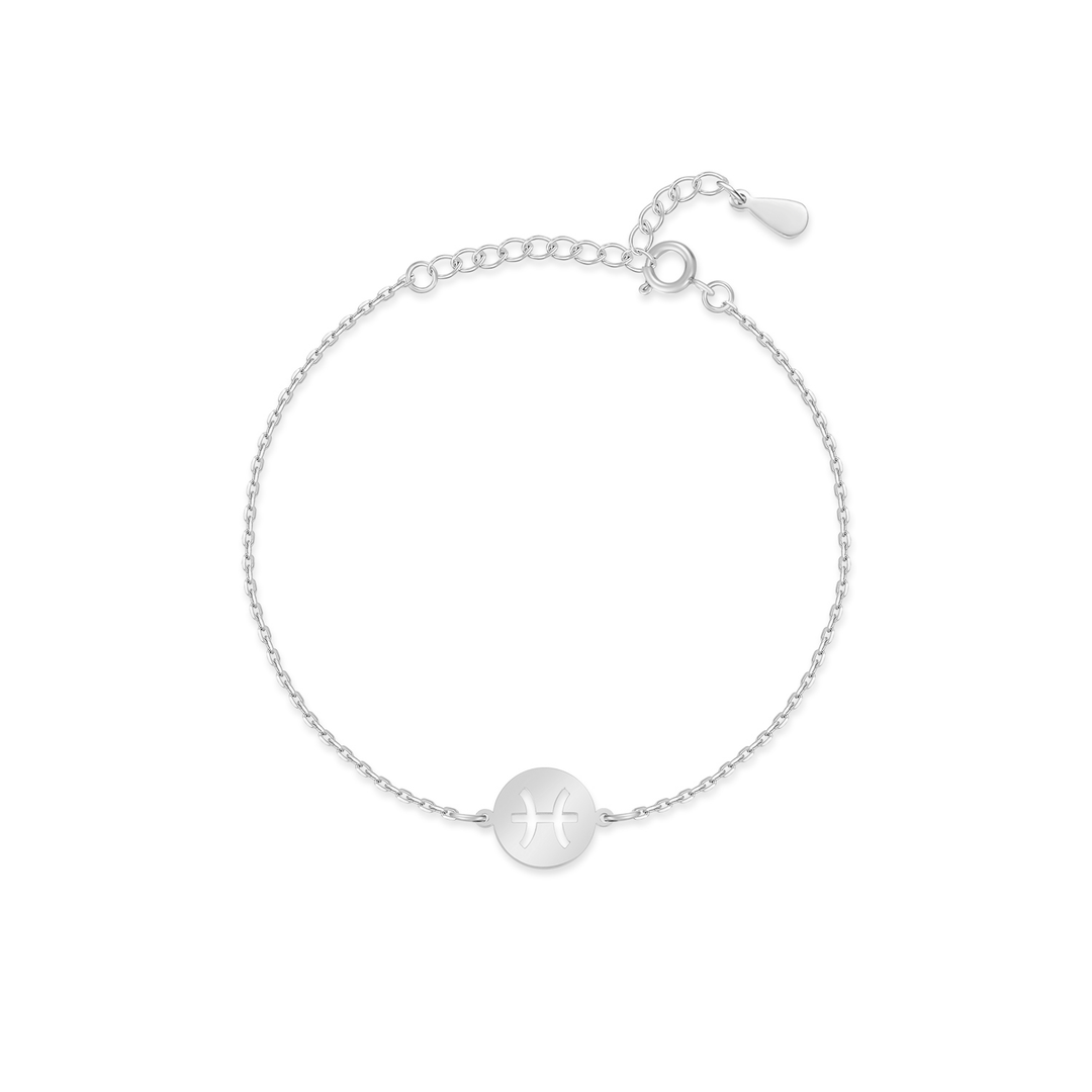 Stylish Zodiac Bracelet - Lyra-Silver-Pisces-Nora Luxe