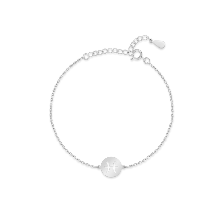 Stylish Zodiac Bracelet - Lyra-Silver-Pisces-Nora Luxe