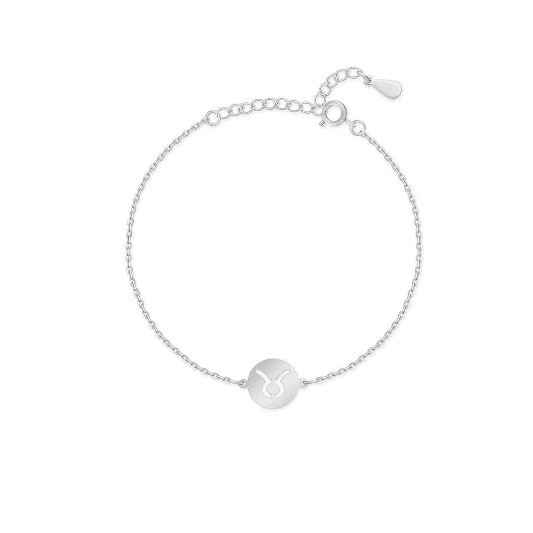 Stylish Zodiac Bracelet - Lyra-Silver-Taurus-Nora Luxe
