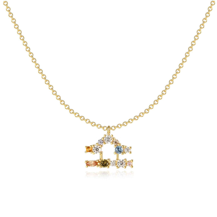 Stylish Zodiac Necklace - Celestia-Gold-Scale-Nora Luxe