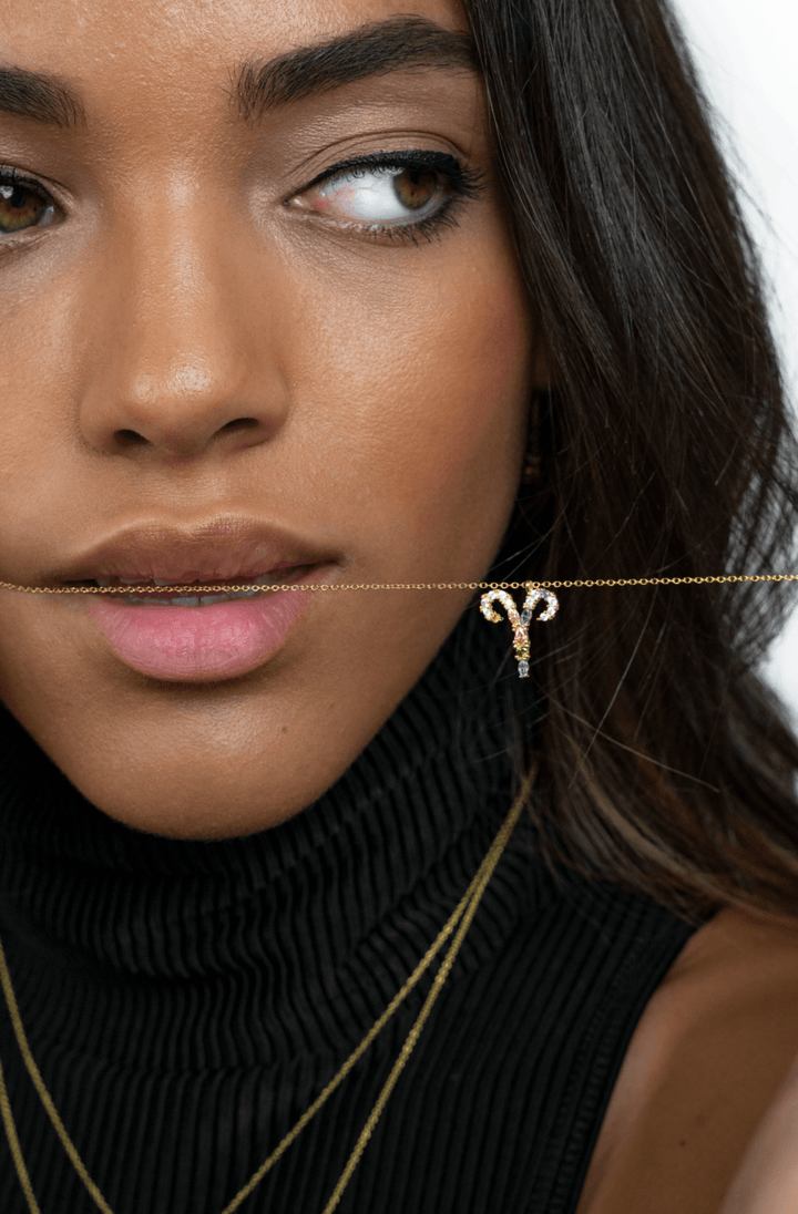 Stylish Zodiac Necklace - Celestia-Gold-Waterman-Nora Luxe