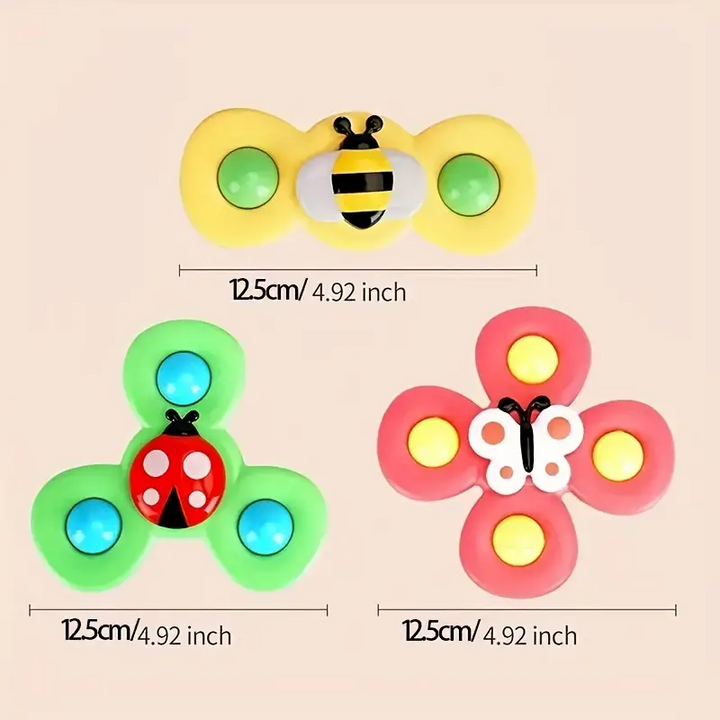 Suction Cup Spinner Toy Set of 3 - SpinFun-Nora Luxe