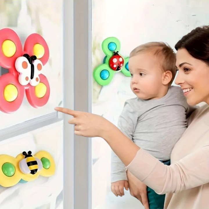 Suction Cup Spinner Toy Set of 3 - SpinFun-Nora Luxe
