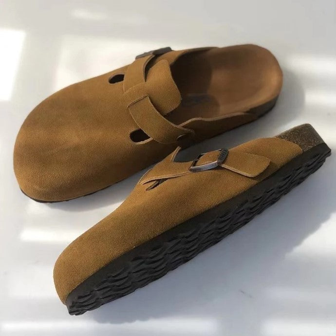 Suede Adjustable Buckle Slip-On Shoes - Summit-Yellow-2.5-Nora Luxe