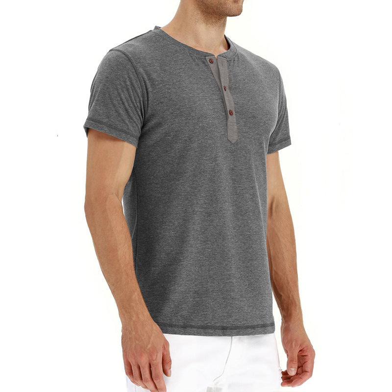 Summer Cotton Men's T-shirt – Finn-Dark blue-S-State of Style