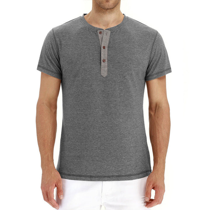 Summer Cotton Men's T-shirt – Finn-Dark blue-S-State of Style