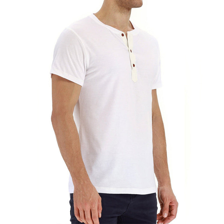 Summer Cotton Men's T-shirt – Finn-Dark blue-S-State of Style