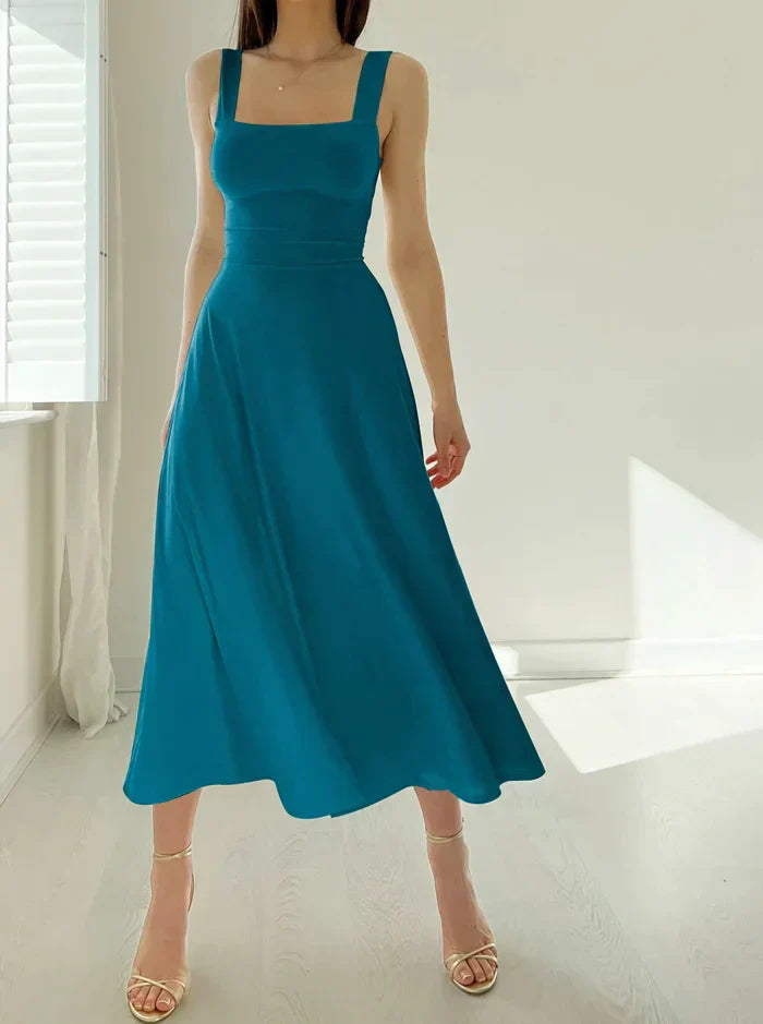 Summer dress – Florentine-Turquoise blue-XS-Nora Luxe