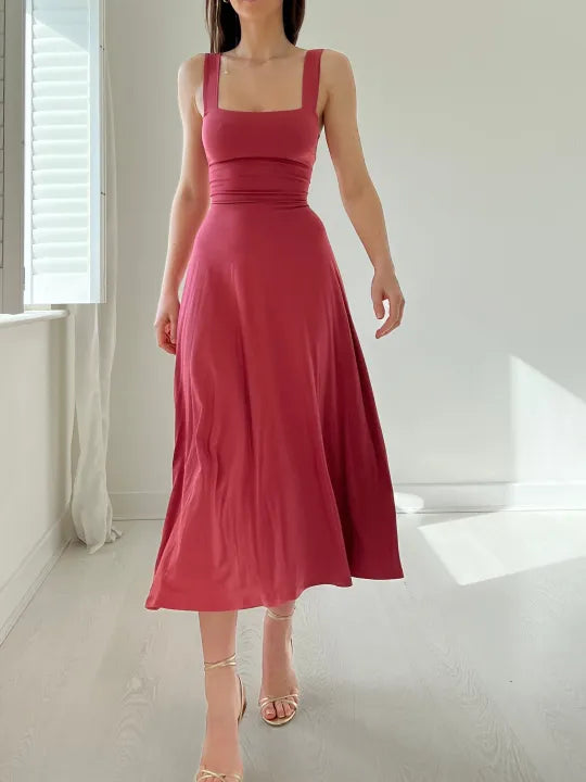 Summer dress – Florentine-Watermelon Red-XS-Nora Luxe