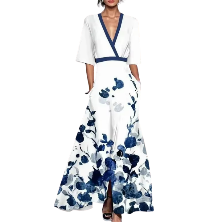 Summer dress - Lola | Luxurious dress with waist belt-White-S-Nora Luxe
