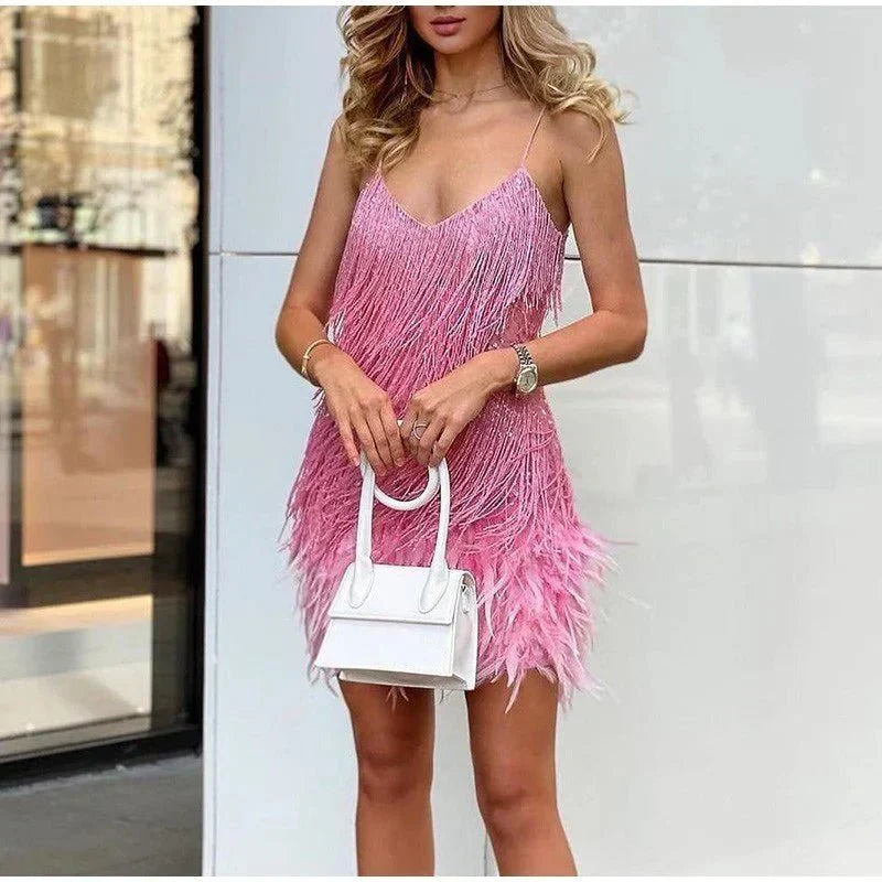 Summer Dress with Glitter - Lina-Pink-S (2–4)-Nora Luxe