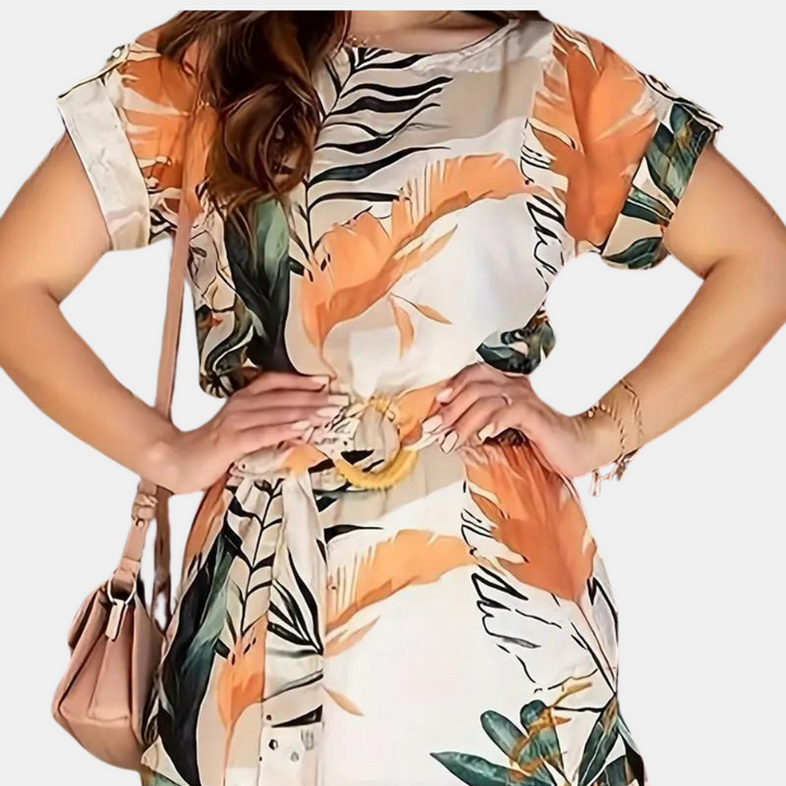 Summer Flower Dress made of Stretch Fabric – Élodie-S-State of Style