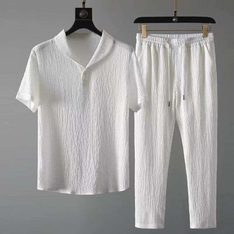 Summer Linen Set for Men - Arion-White-S-Nora Luxe