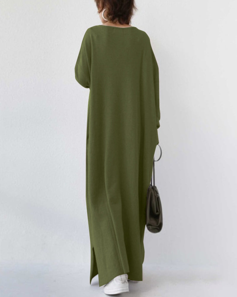 Summer Maxi Dress in Cotton-Linen Blend – Sorella-Grey-S-The Livary