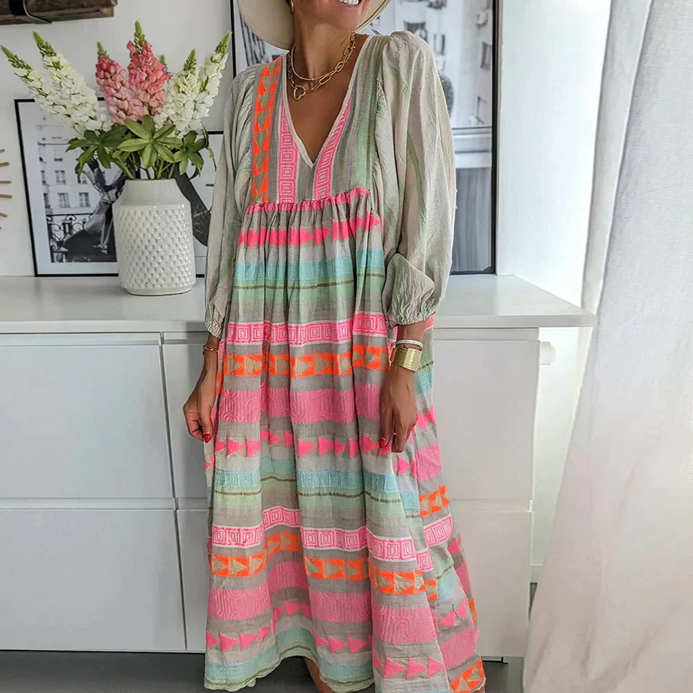 Summer maxi dress with gradient – Solenne-S-Nora Luxe