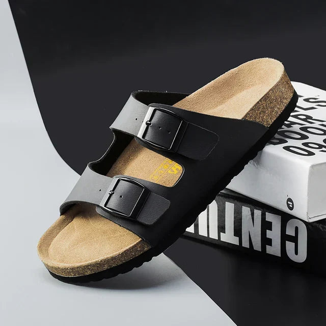 Summer sandals for Men - Solaro-Black-7-The Livary