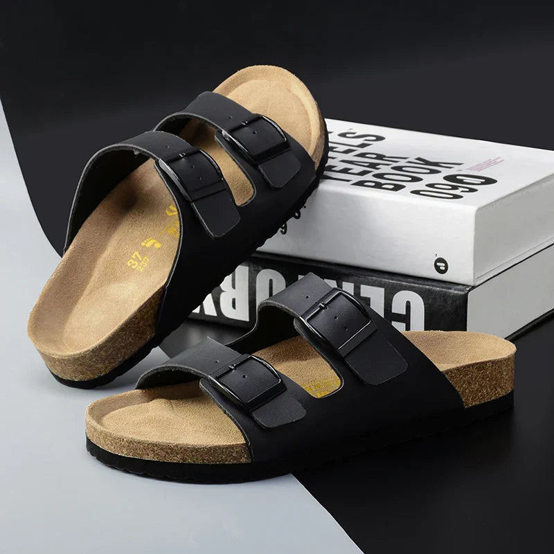 Summer sandals for Men - Solaro-Black-7-The Livary