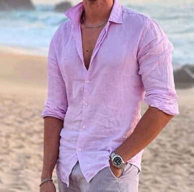 Summer shirt for men – Leonardo-Purple-S-Nora Luxe