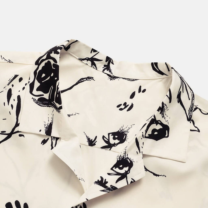 Summer shirt for men with tropical flair - AlohaVibes-Beige-M-The Livary