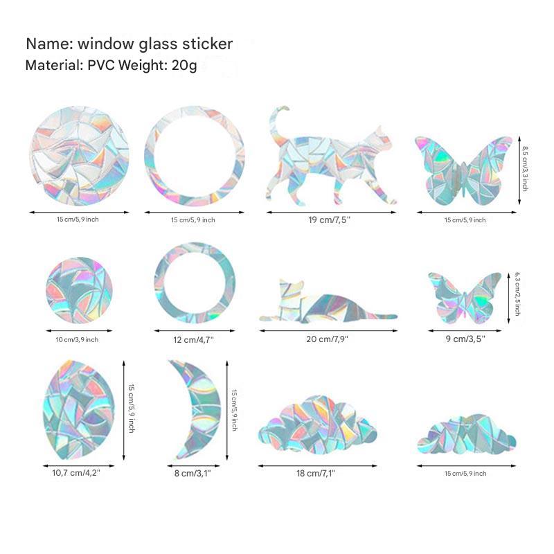 Sun Catcher Window Stickers - LumiSuncatch-Rond - 10 Stuks-Nora Luxe