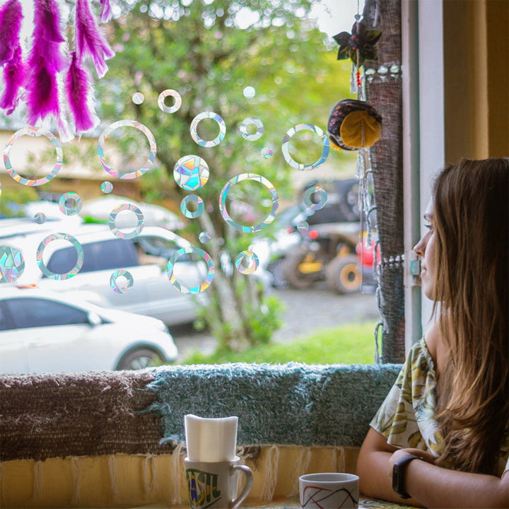 Sun Catcher Window Stickers - LumiSuncatch-Rond - 10 Stuks-Nora Luxe