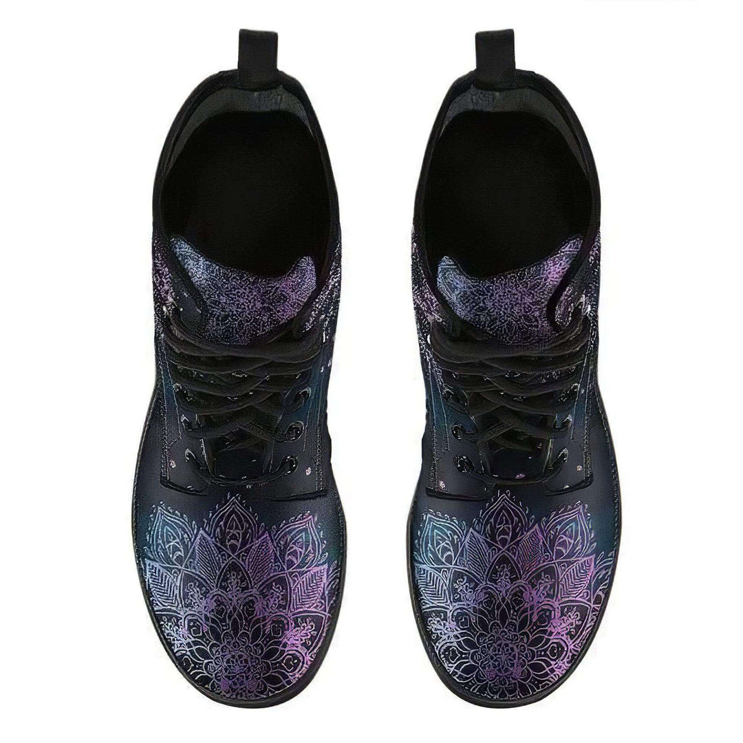 Ladies' ankle boots with autumn leaves and moon motif – Selene