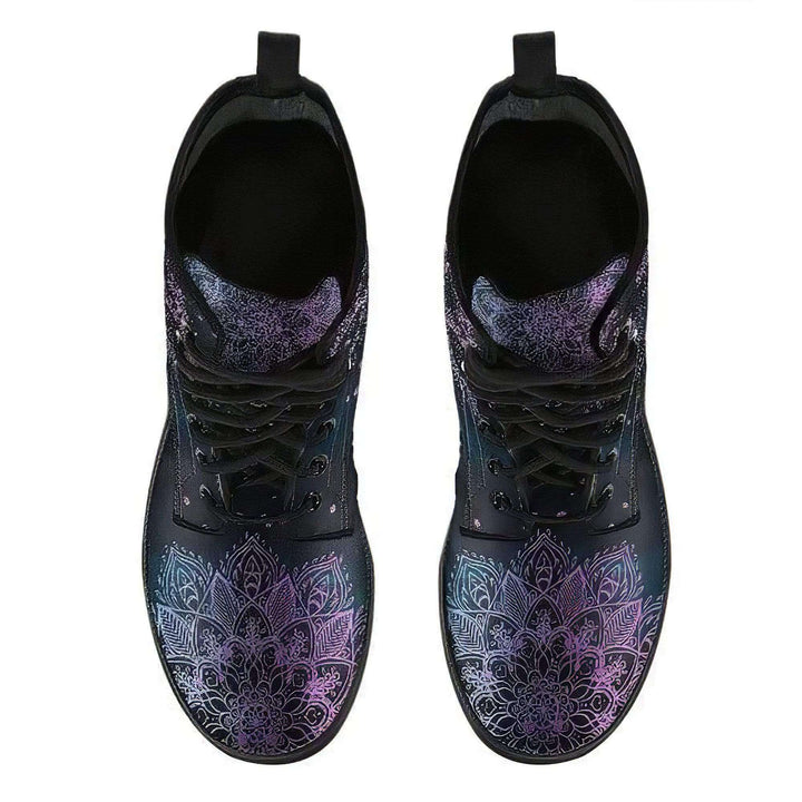 Ladies' ankle boots with autumn leaves and moon motif – Selene