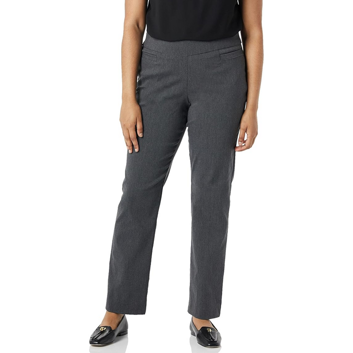 Super Stretch Career Trousers with Welt Pockets - Ilona-Gray-6 Short-Nora Luxe