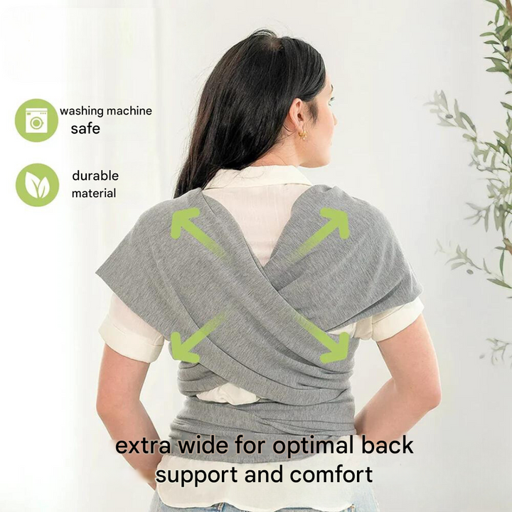 Supportive Baby Carrier - CuddleWrap-Light Gray-Nora Luxe