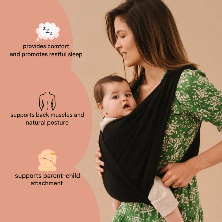Supportive Baby Carrier - CuddleWrap-Light Gray-Nora Luxe