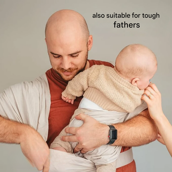 Supportive Baby Carrier - CuddleWrap-Light Gray-Nora Luxe