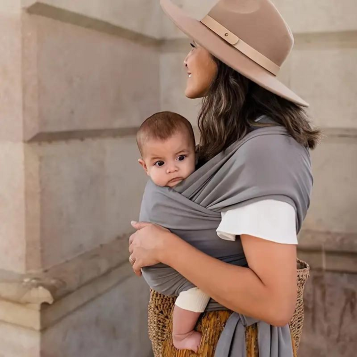 Supportive Baby Carrier - CuddleWrap-Light Gray-Nora Luxe
