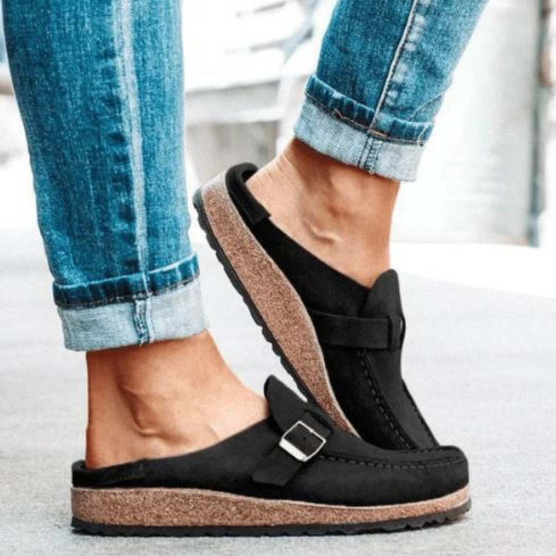 Sustainable comfort clogs in a retro style – Noelia-Black-3.0-Nora Luxe